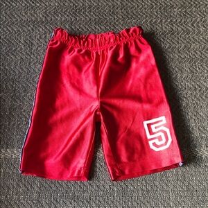 Joe Fresh Red Athletic Shorts with White Number 5